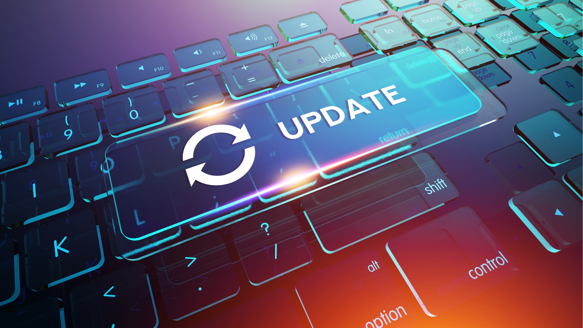 Immagine generica di una tastiera di un computer con il tasto UPDATE