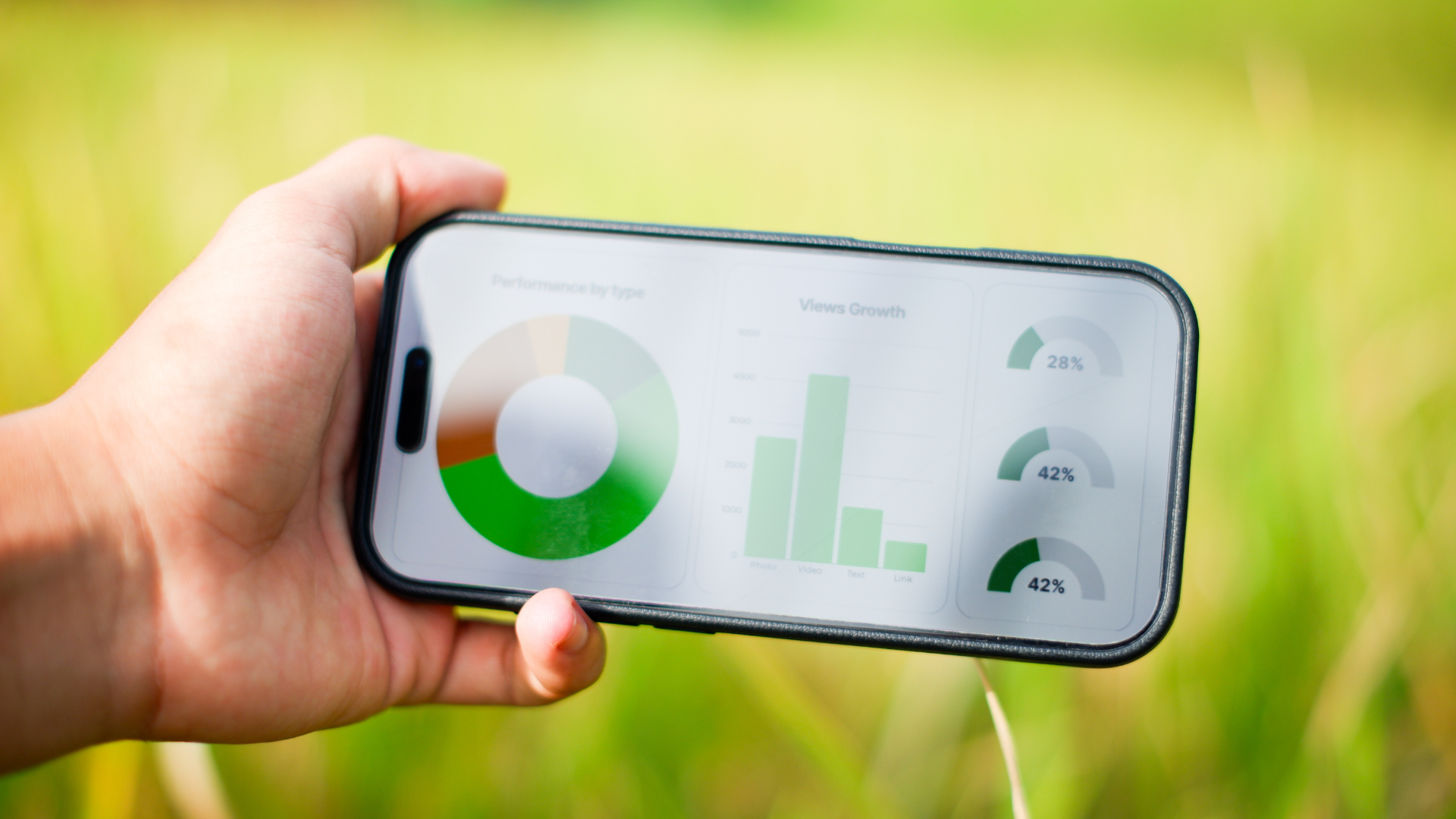 Immagine generica di uno smarphone in cui sono visualizzati dei dati